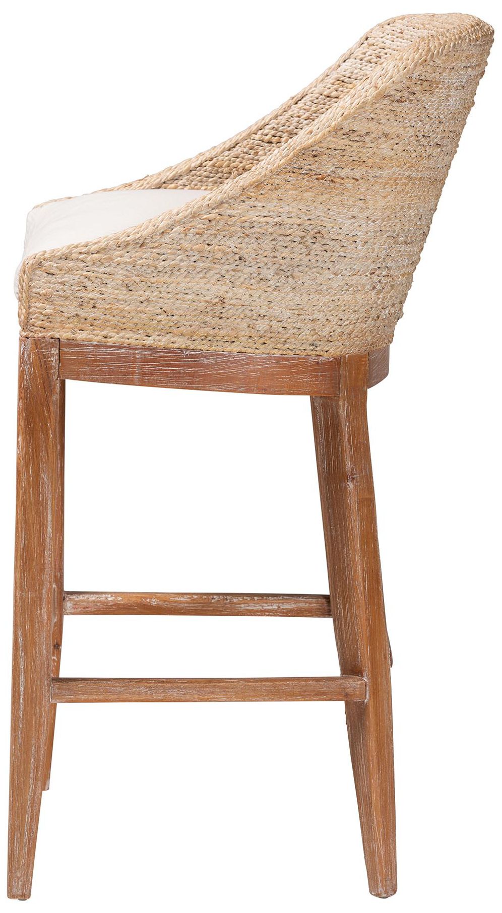 Thumbnail4 of bali & pari Jasper Seagrass Bar Stool with Mahogany Wood Frame more views