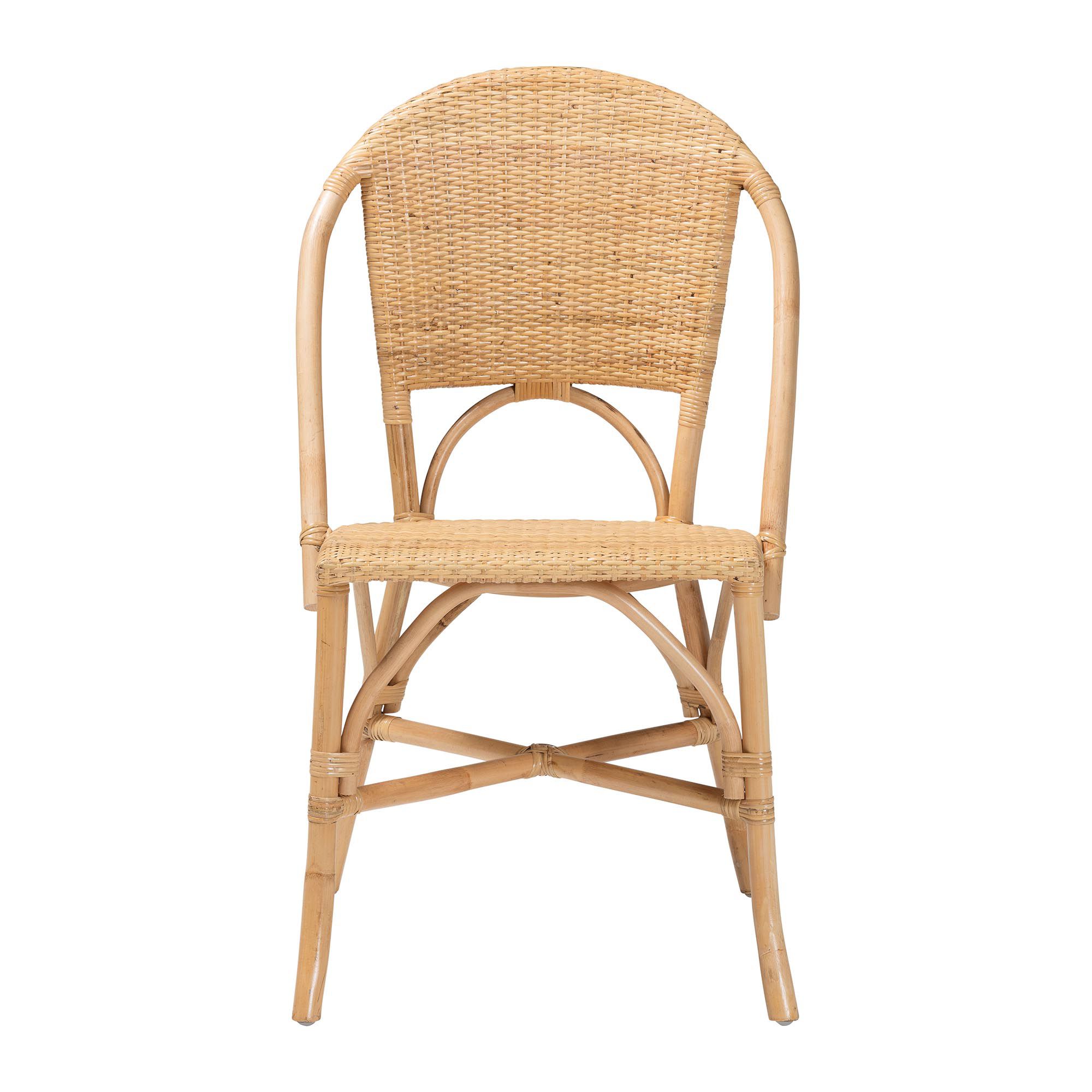 Image 3 bali & pari Jaylyn Bohemian Natural Rattan Dining Chair more views