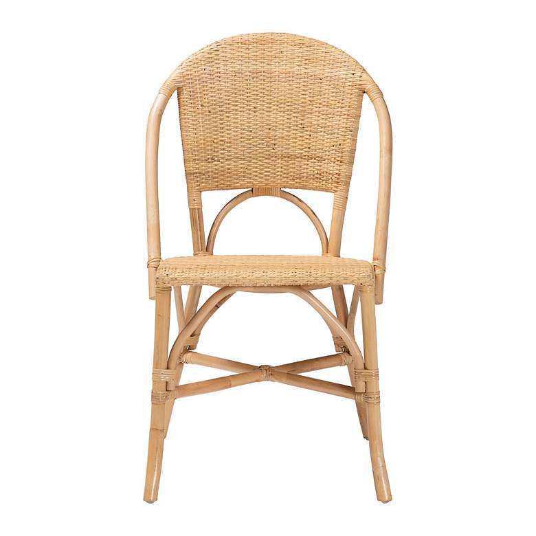 Image 3 bali & pari Jaylyn Bohemian Natural Rattan Dining Chair more views