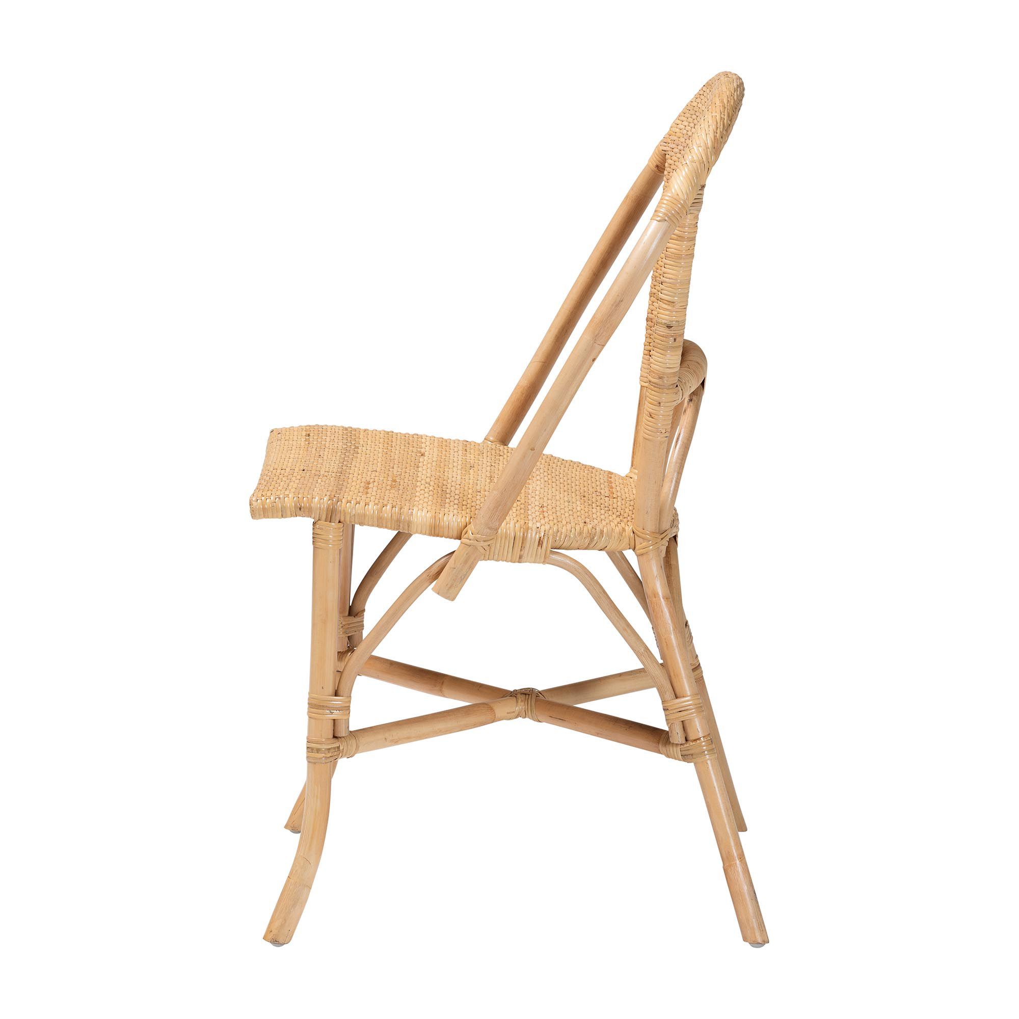Image 4 bali & pari Jaylyn Bohemian Natural Rattan Dining Chair more views
