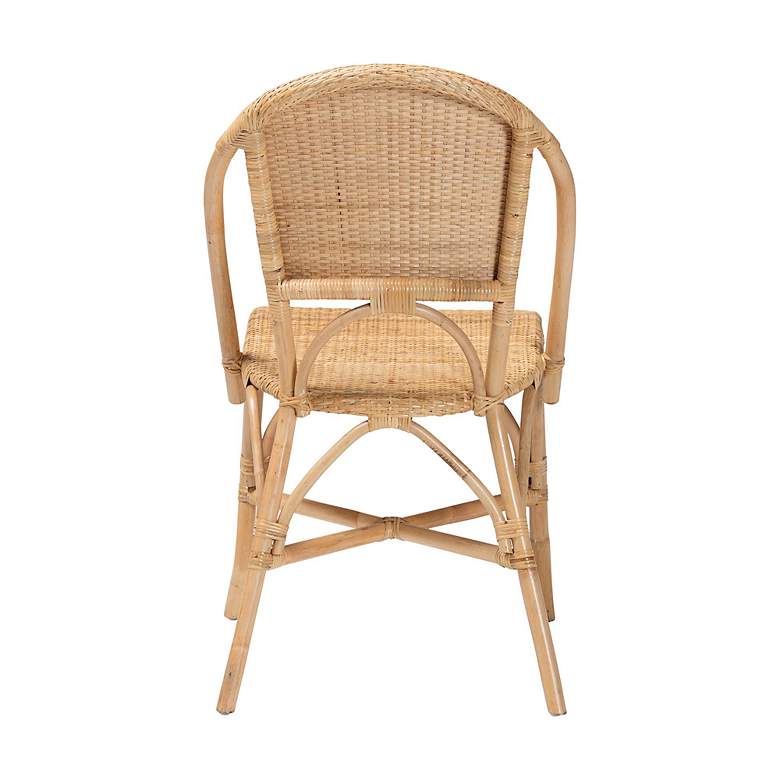 Image 5 bali & pari Jaylyn Bohemian Natural Rattan Dining Chair more views