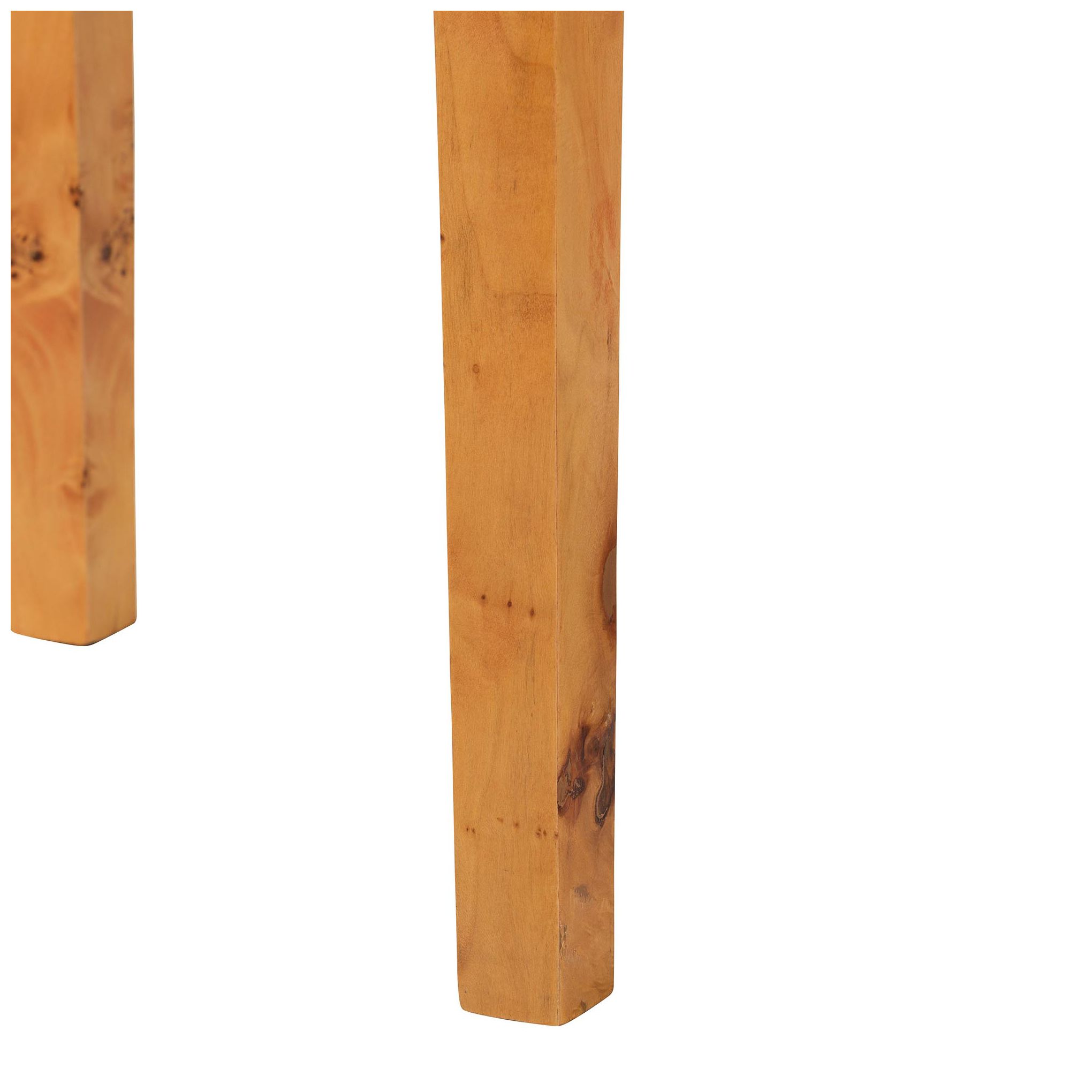 Image 7 bali & pari Jihan Modern Natural Real Burl Wood Half-Moon Console Table more views