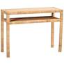 bali & pari Kalimantan Light Honey Rattan and Acacia Wood Console Table