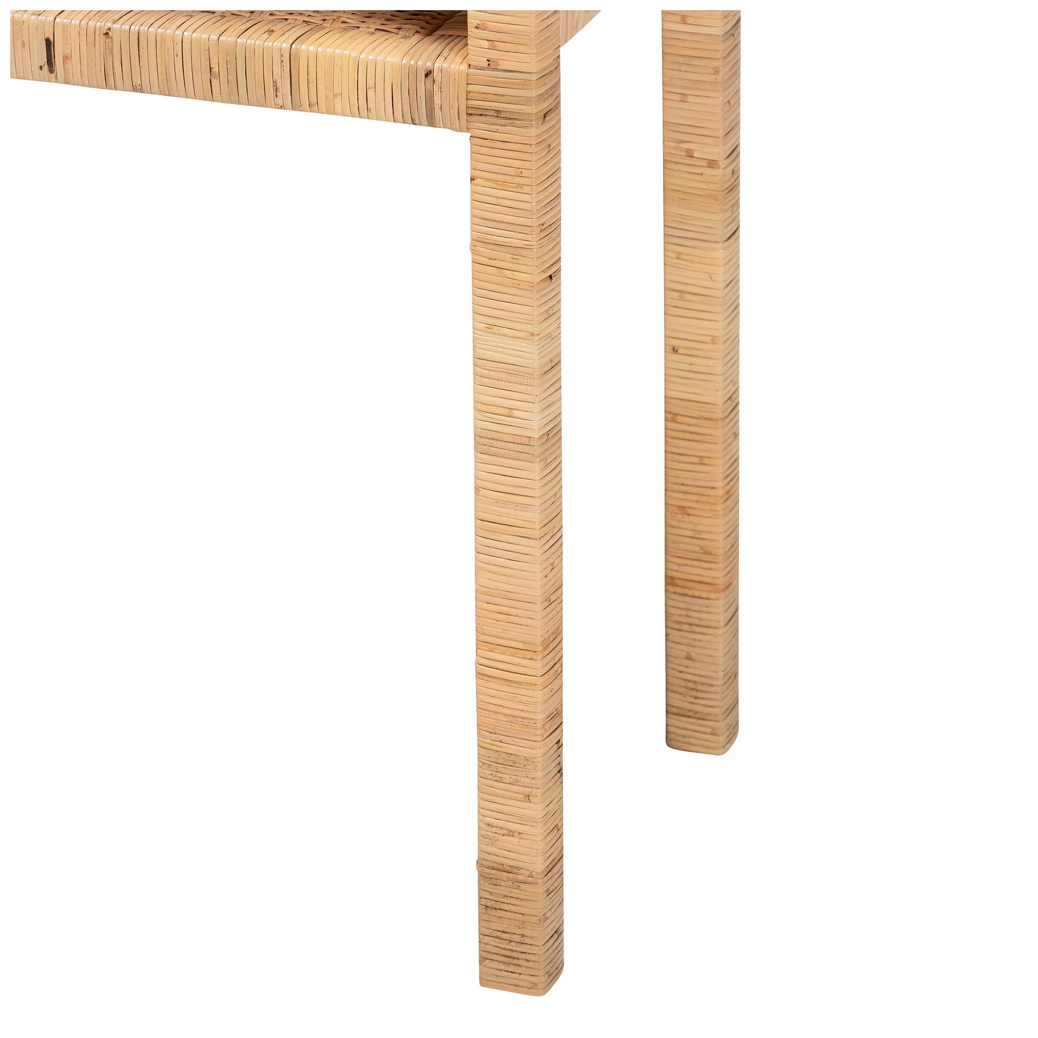 Image 6 bali & pari Kalimantan Light Honey Rattan and Acacia Wood Console Table more views