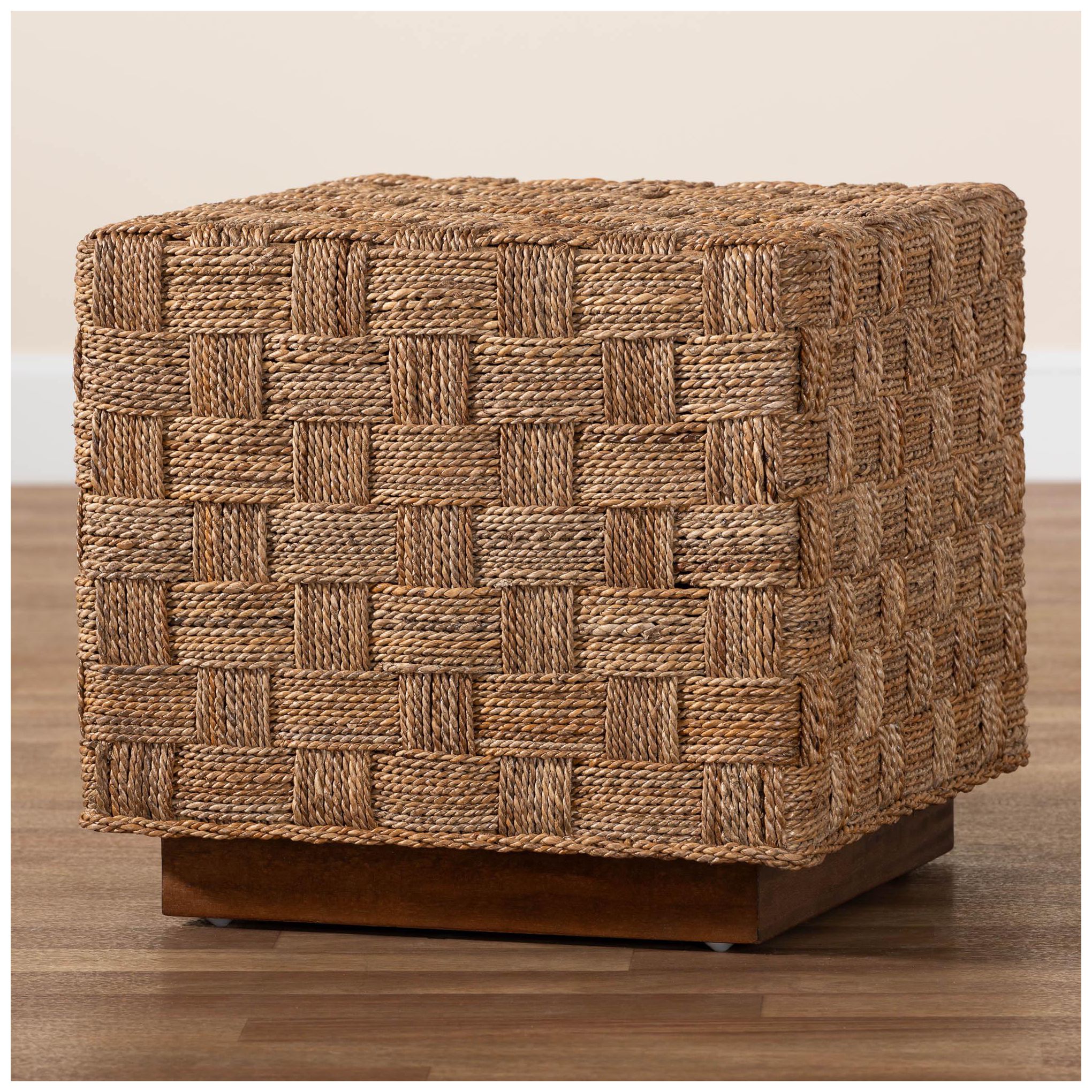 bali & pari Karina Bohemian Natural Seagrass End Table