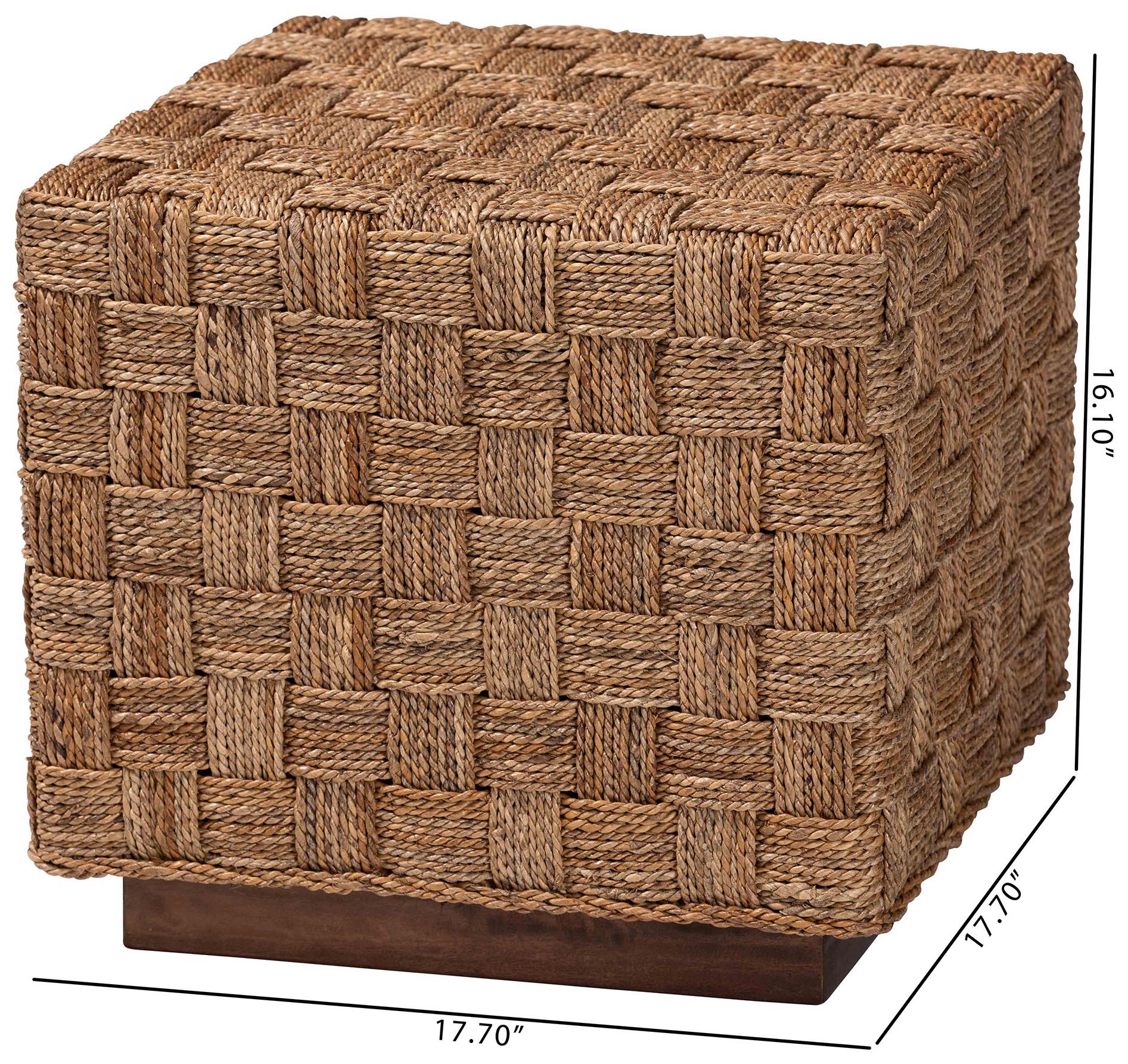 bali & pari Karina Bohemian Natural Seagrass End Table