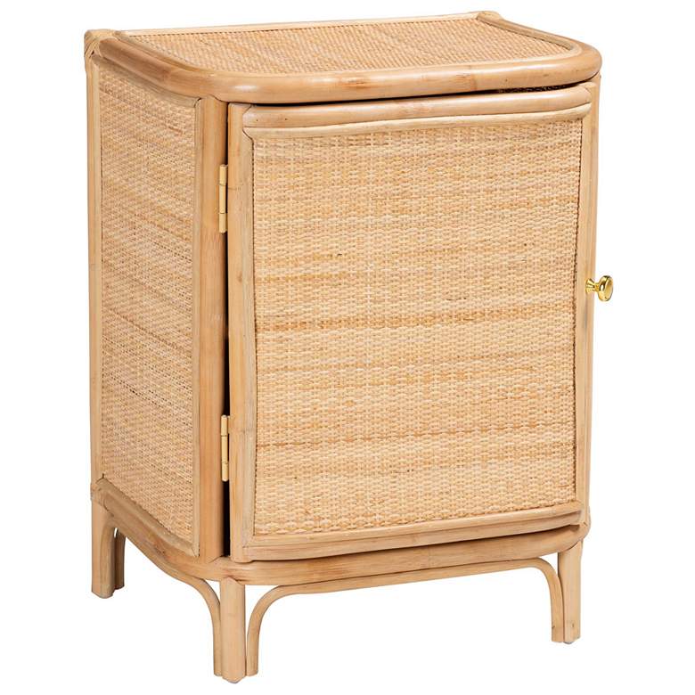 Image 1 bali & pari Kiara Bohemian Natural Rattan Nightstand