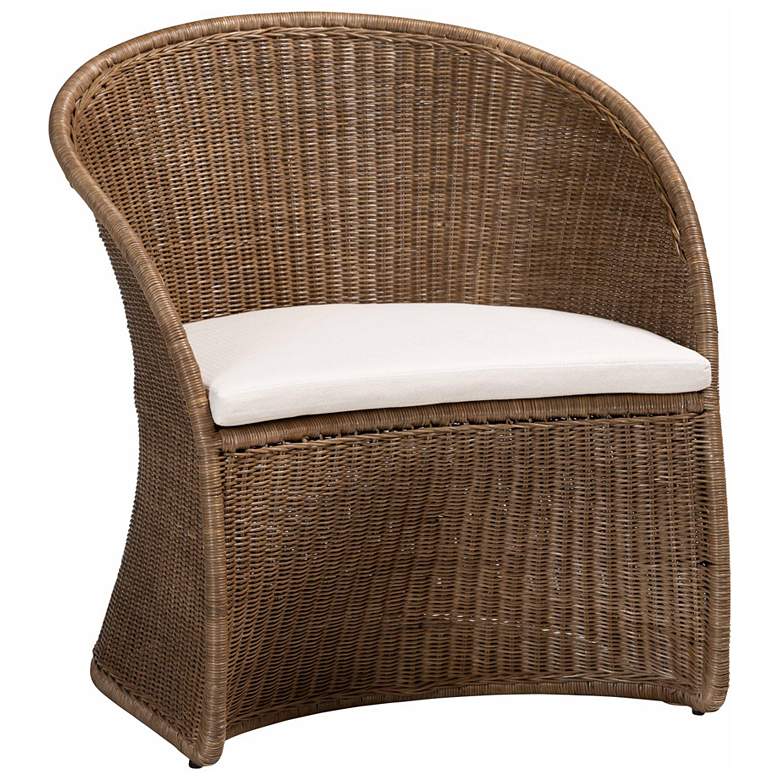 Image 1 bali & pari Kintamani Bohemian Greywashed Rattan Accent Chair