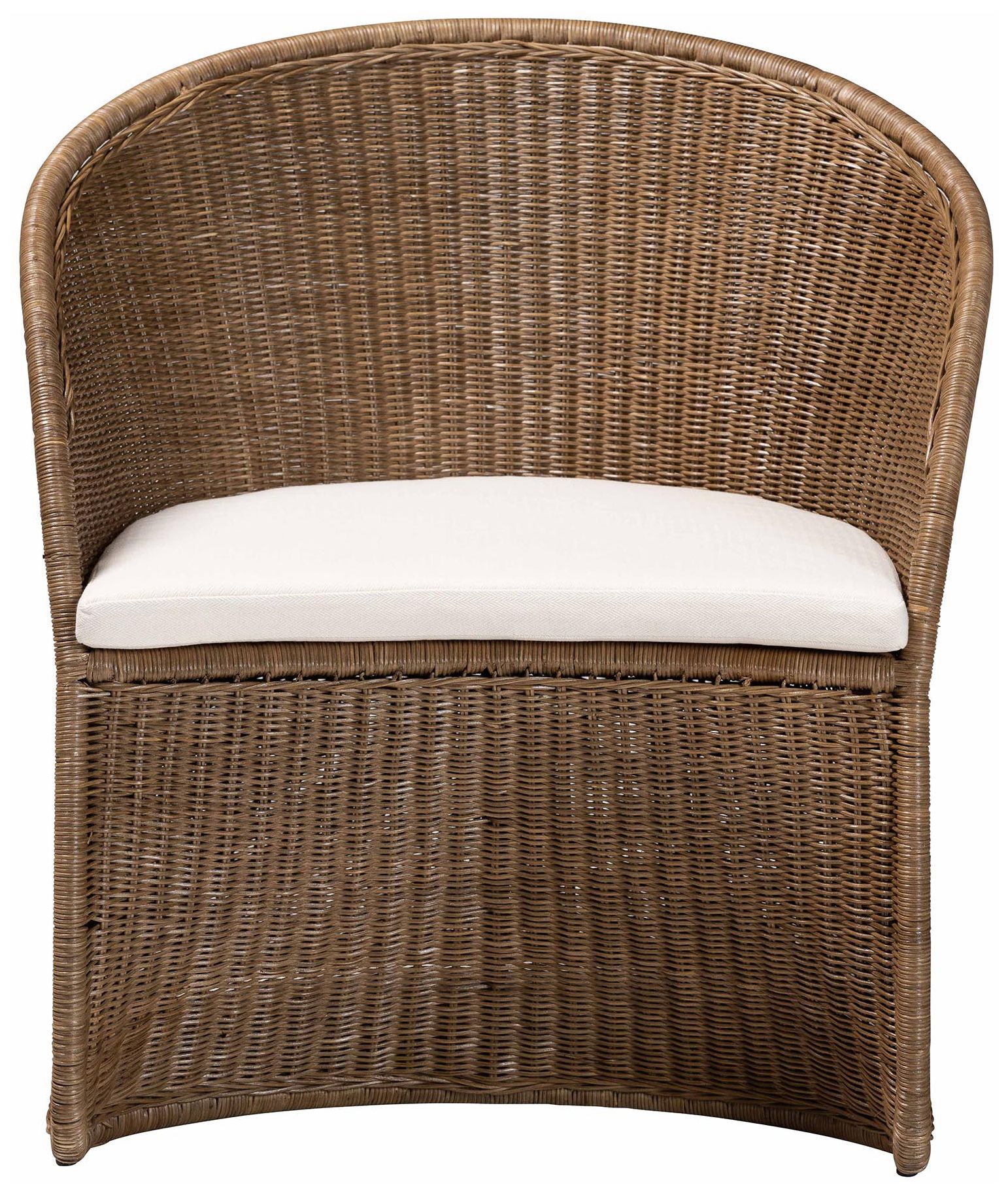 Image 3 bali & pari Kintamani Bohemian Greywashed Rattan Accent Chair more views