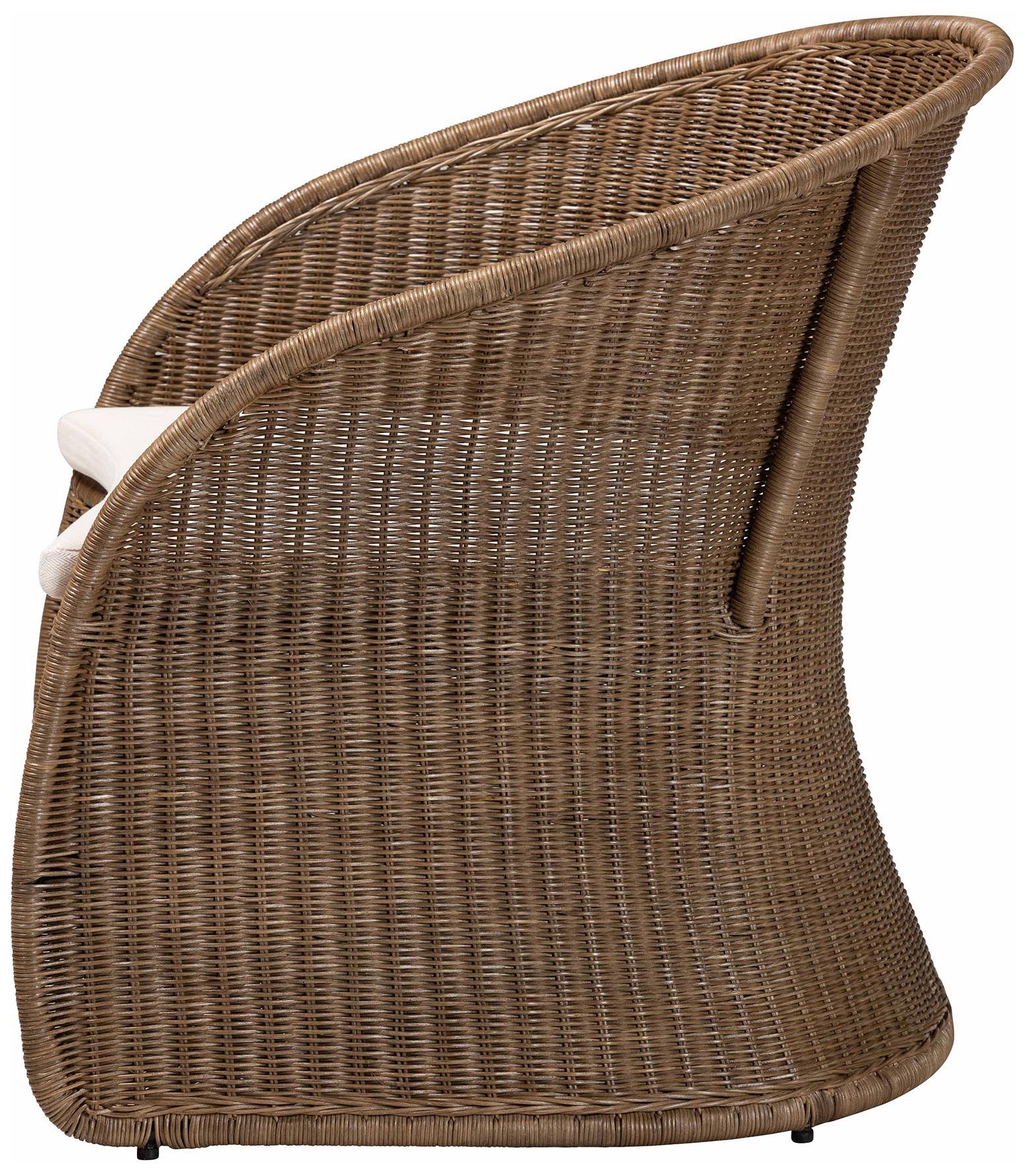 Image 4 bali & pari Kintamani Bohemian Greywashed Rattan Accent Chair more views