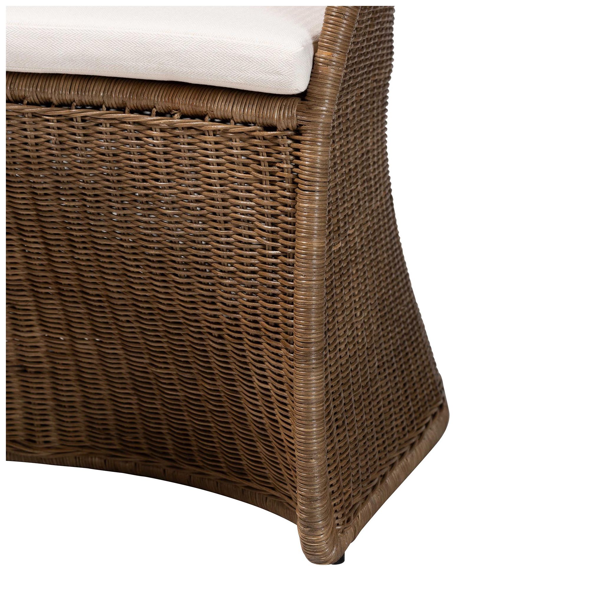 Image 7 bali & pari Kintamani Bohemian Greywashed Rattan Accent Chair more views