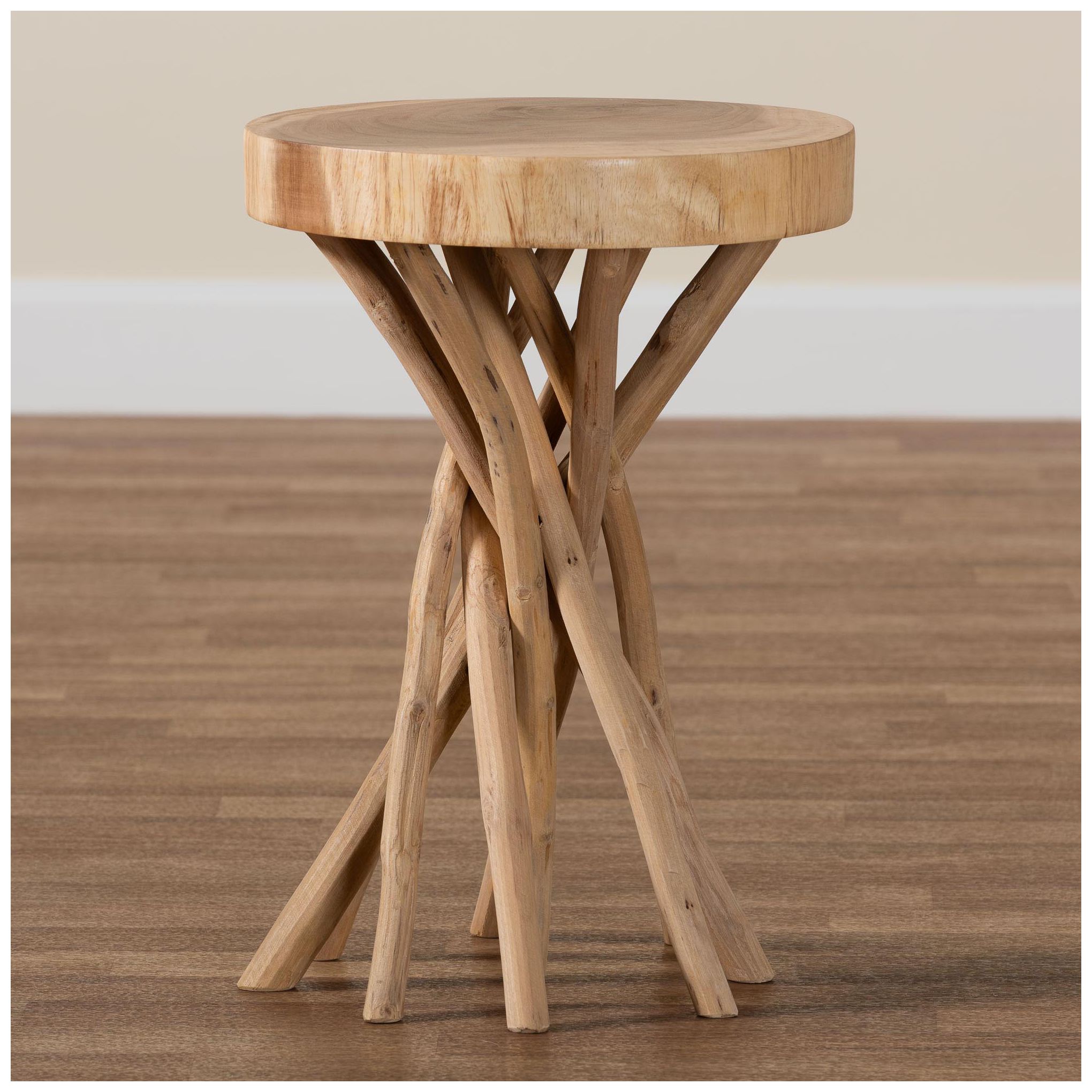 Image 6 bali & pari Liberte Natural Teak Wood End Table more views