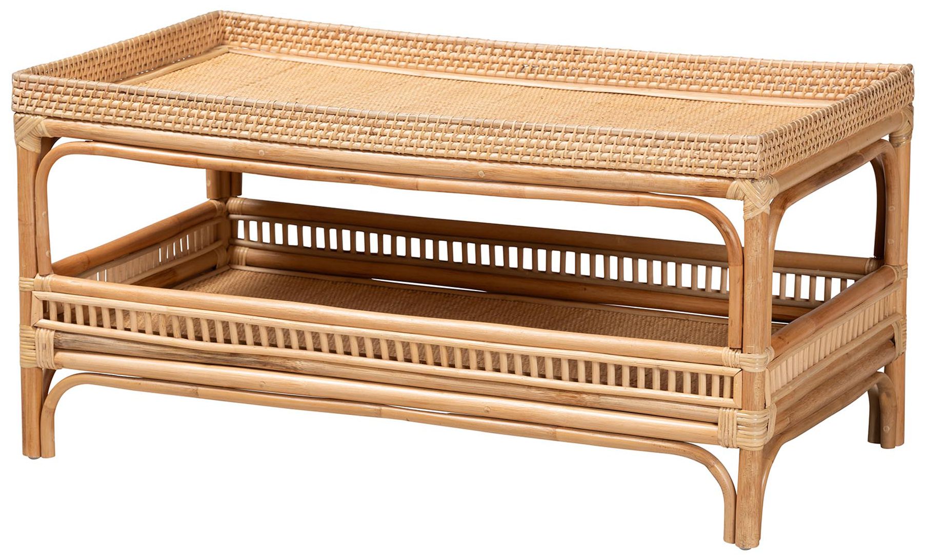 Image 2 bali & pari Lombok Modern Bohemian Natural Rattan Coffee Table