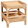 bali & pari Lombok Modern Bohemian Natural Rattan End Table