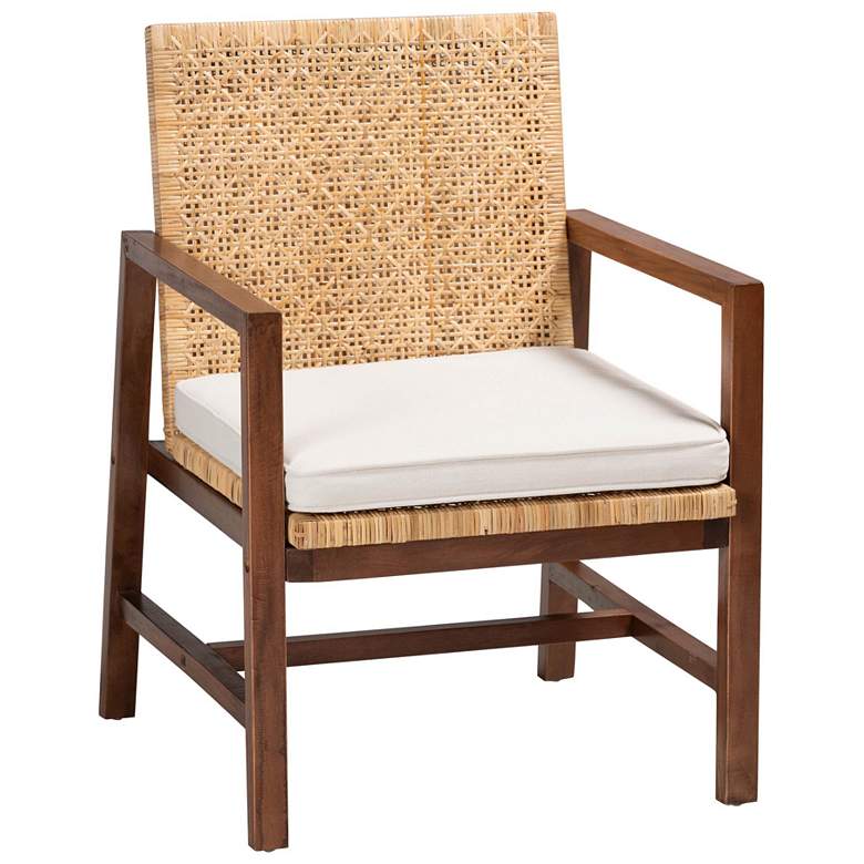 Image 1 bali & pari Lovina Bohemian Light Honey Rattan and Acacia Wood Arm Chai