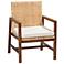 bali & pari Lovina Bohemian Light Honey Rattan and Acacia Wood Arm Chai