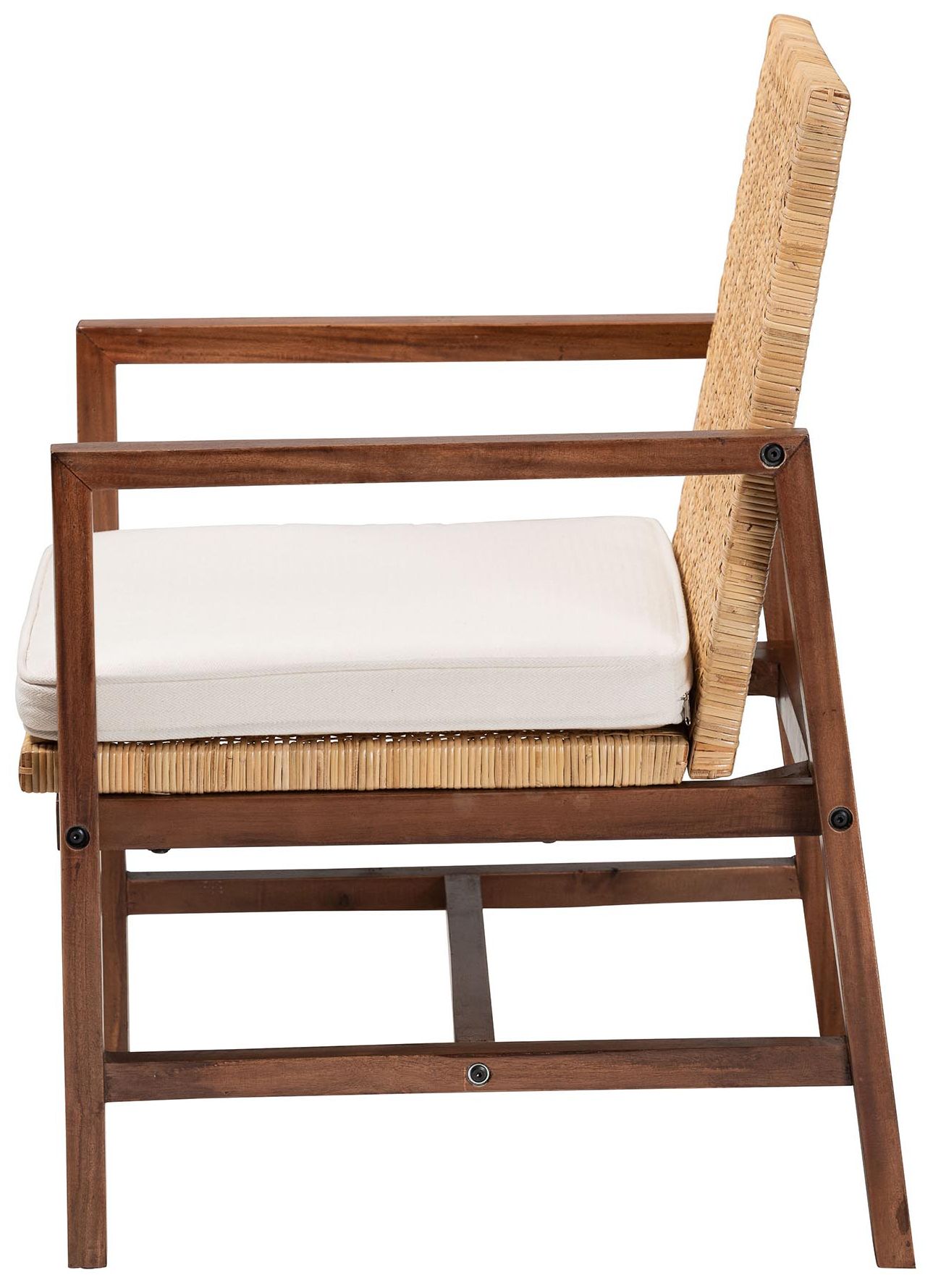 Image 4 bali & pari Lovina Bohemian Light Honey Rattan and Acacia Wood Arm Chai more views