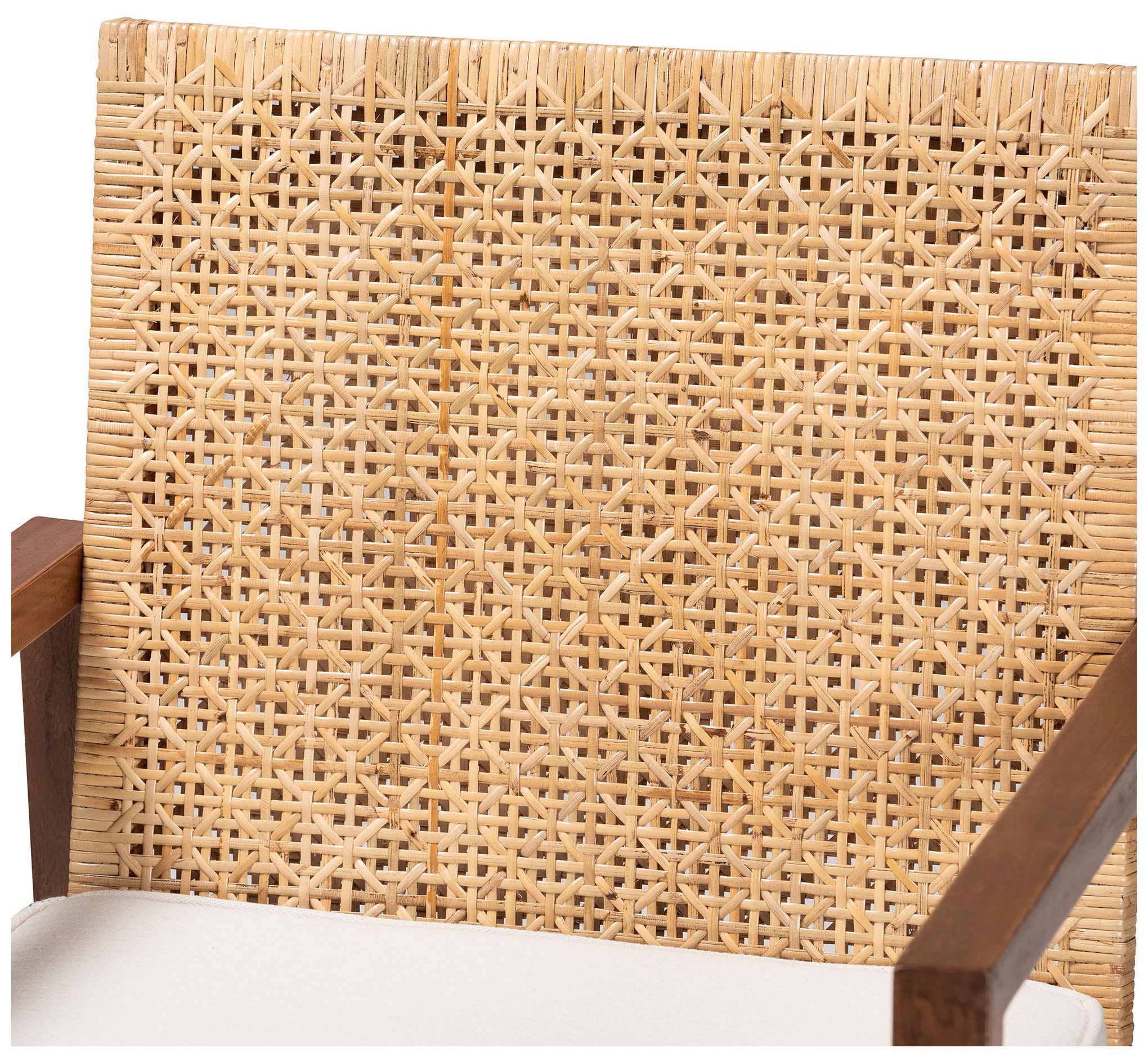 Image 6 bali & pari Lovina Bohemian Light Honey Rattan and Acacia Wood Arm Chai more views