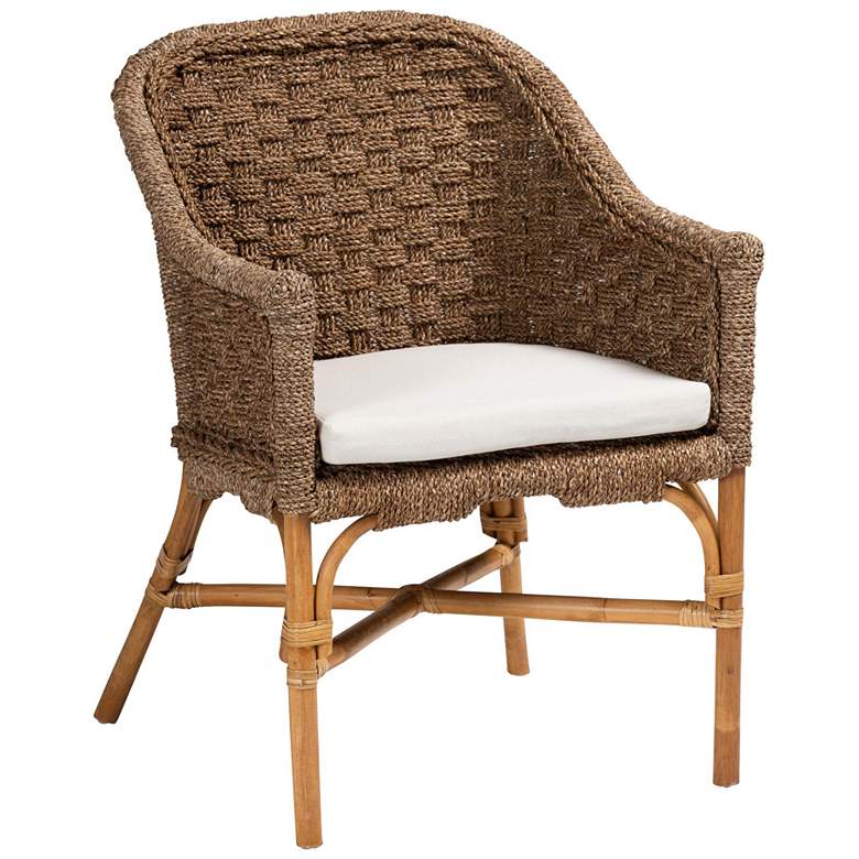 Image 1 bali & pari Luis Bohemian Natural Seagrass and Rattan Arm Chair