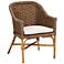 bali & pari Luis Bohemian Natural Seagrass and Rattan Arm Chair