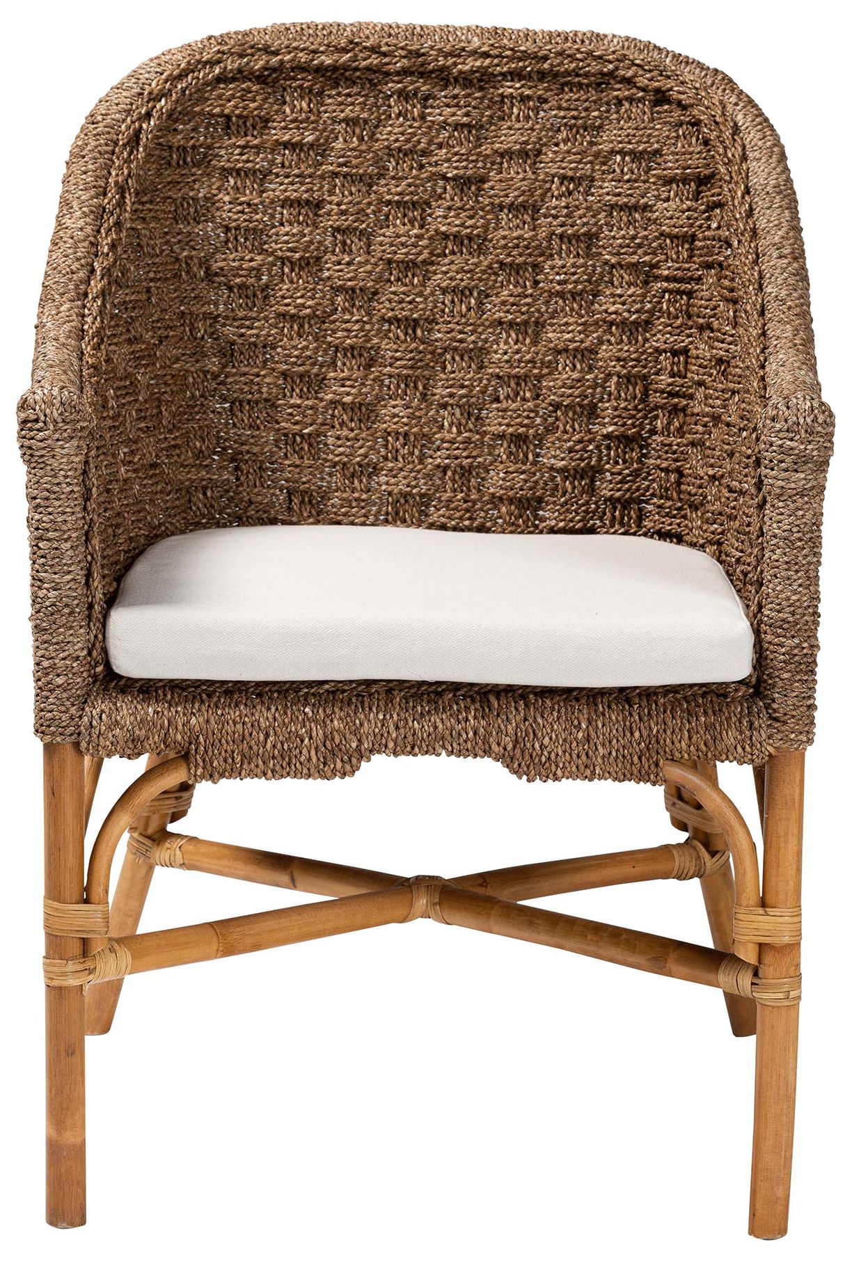 Image 3 bali & pari Luis Bohemian Natural Seagrass and Rattan Arm Chair more views