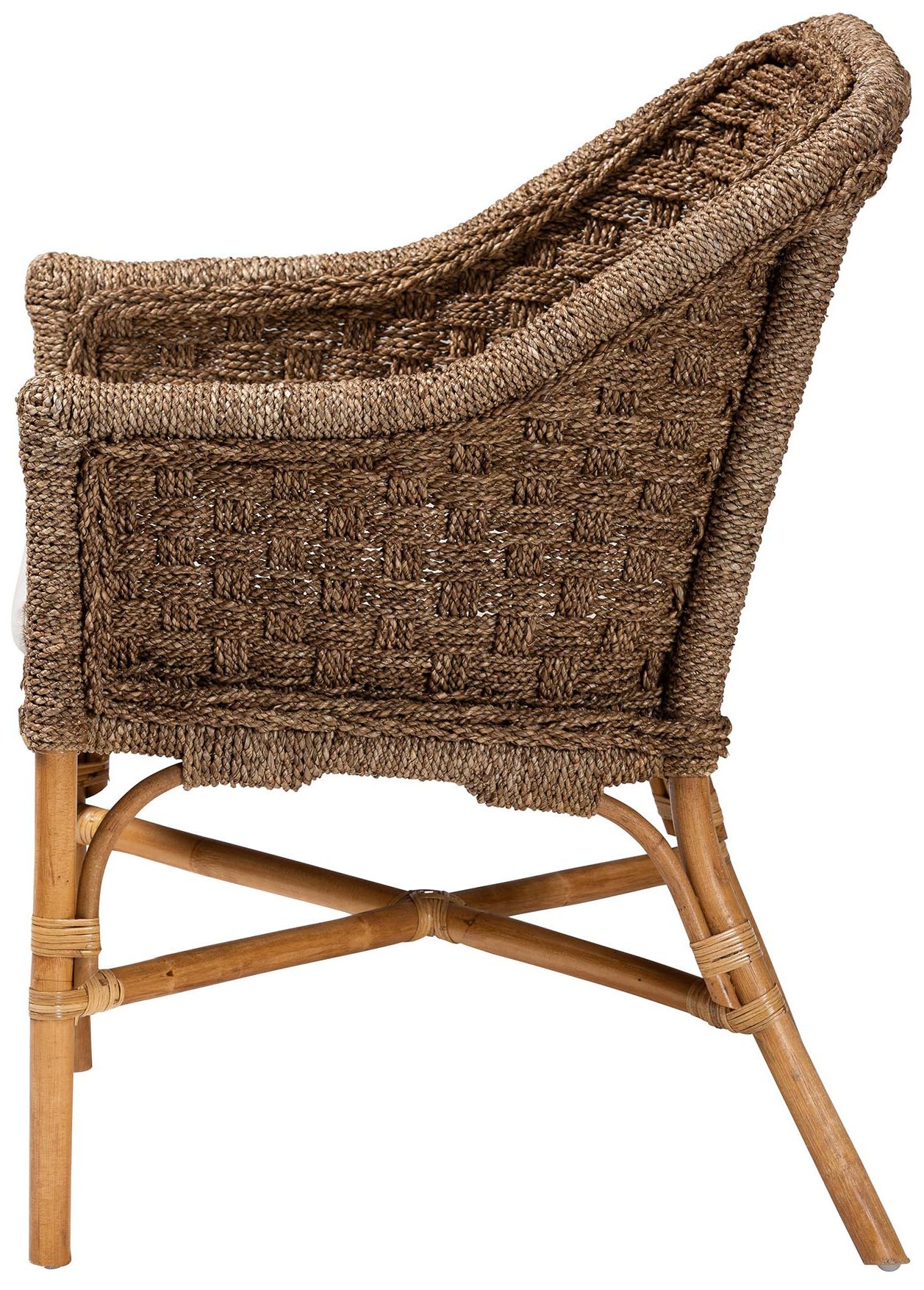 Image 4 bali & pari Luis Bohemian Natural Seagrass and Rattan Arm Chair more views
