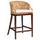 bali & pari Lumajang Bohemian Light Honey Rattan and Wood Bar Stool