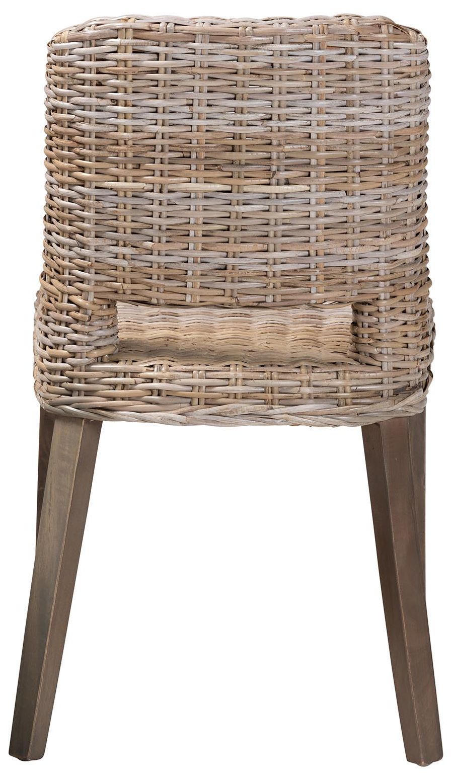 Image 5 bali & pari Magy Modern Bohemian Grey Rattan Wood Dining Chair more views