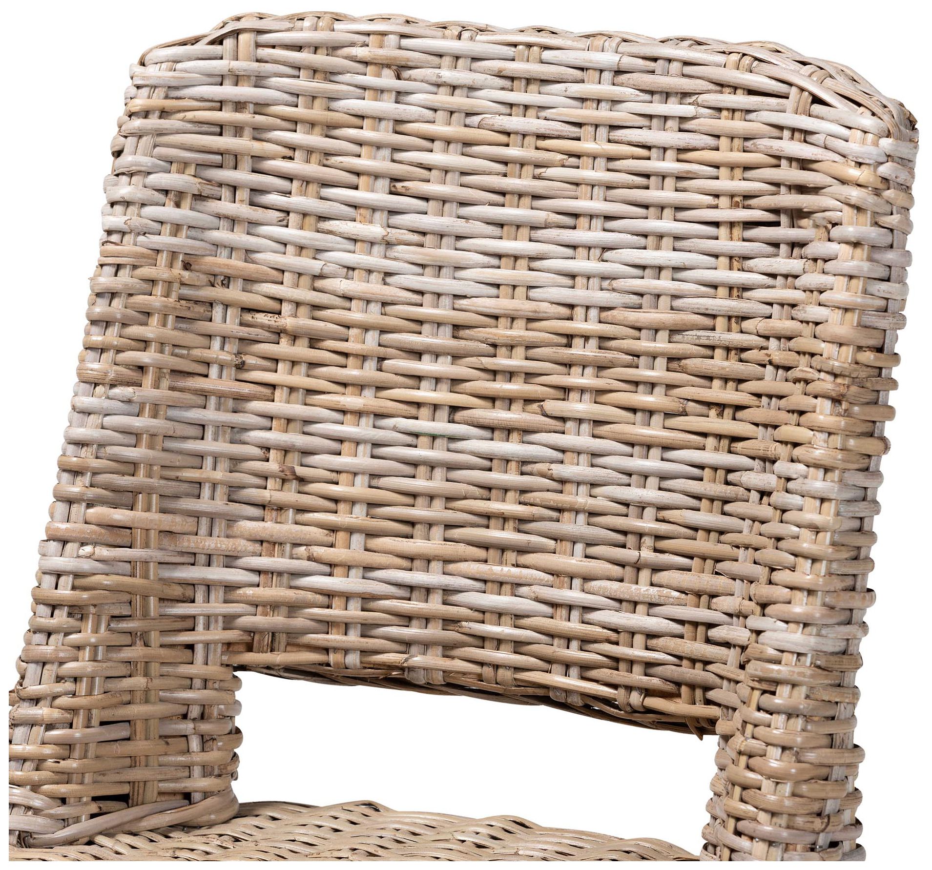 Image 6 bali & pari Magy Modern Bohemian Grey Rattan Wood Dining Chair more views
