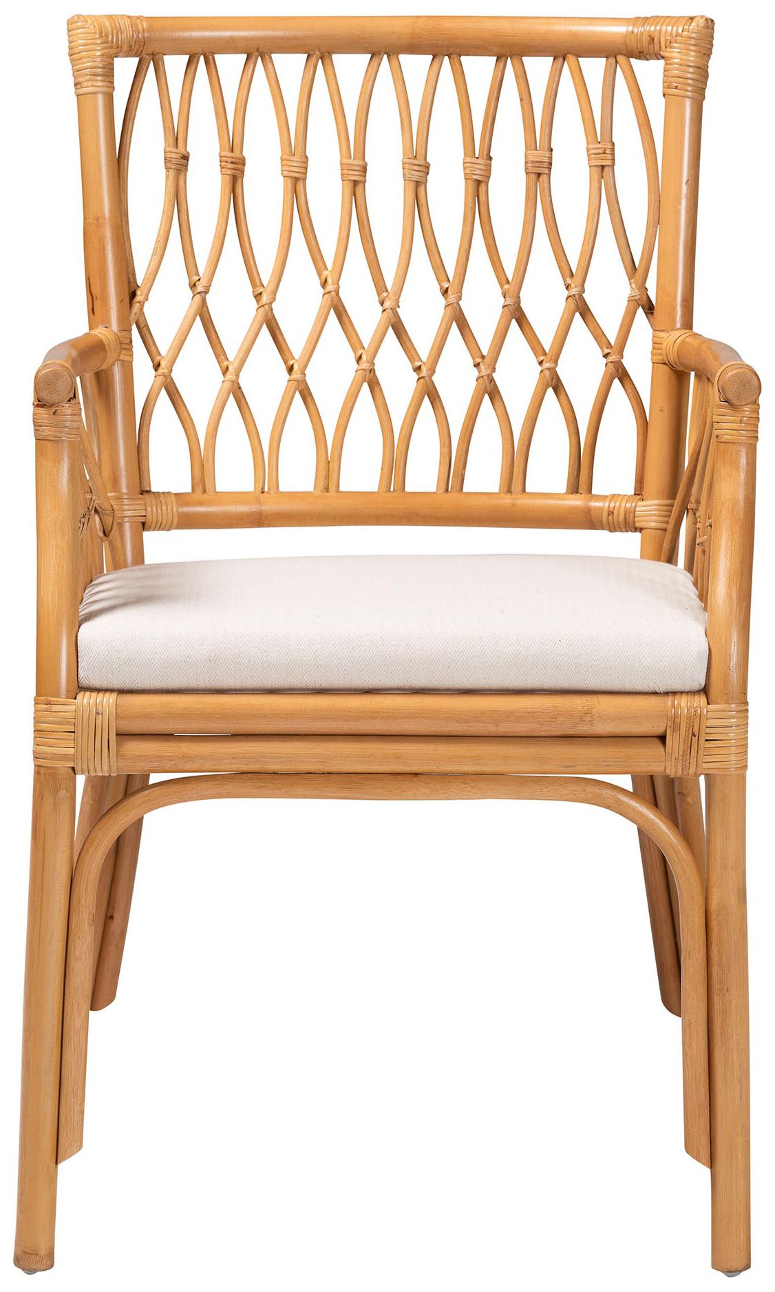 Image 4 bali & pari Maisa Bohemian Light Honey Rattan Arm Chair more views