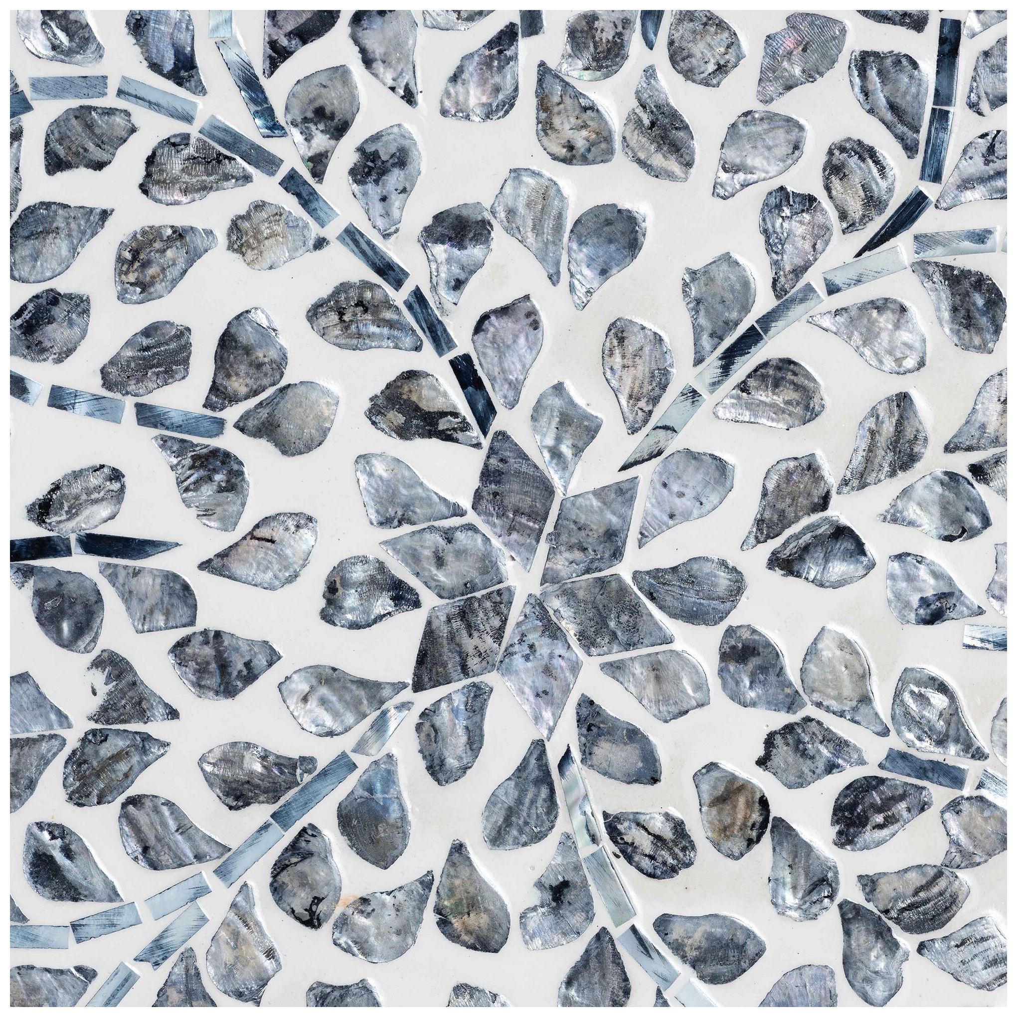 Image 5 bali & pari Marilla Black and White Mother of Pearl Ottoman Footstool more views