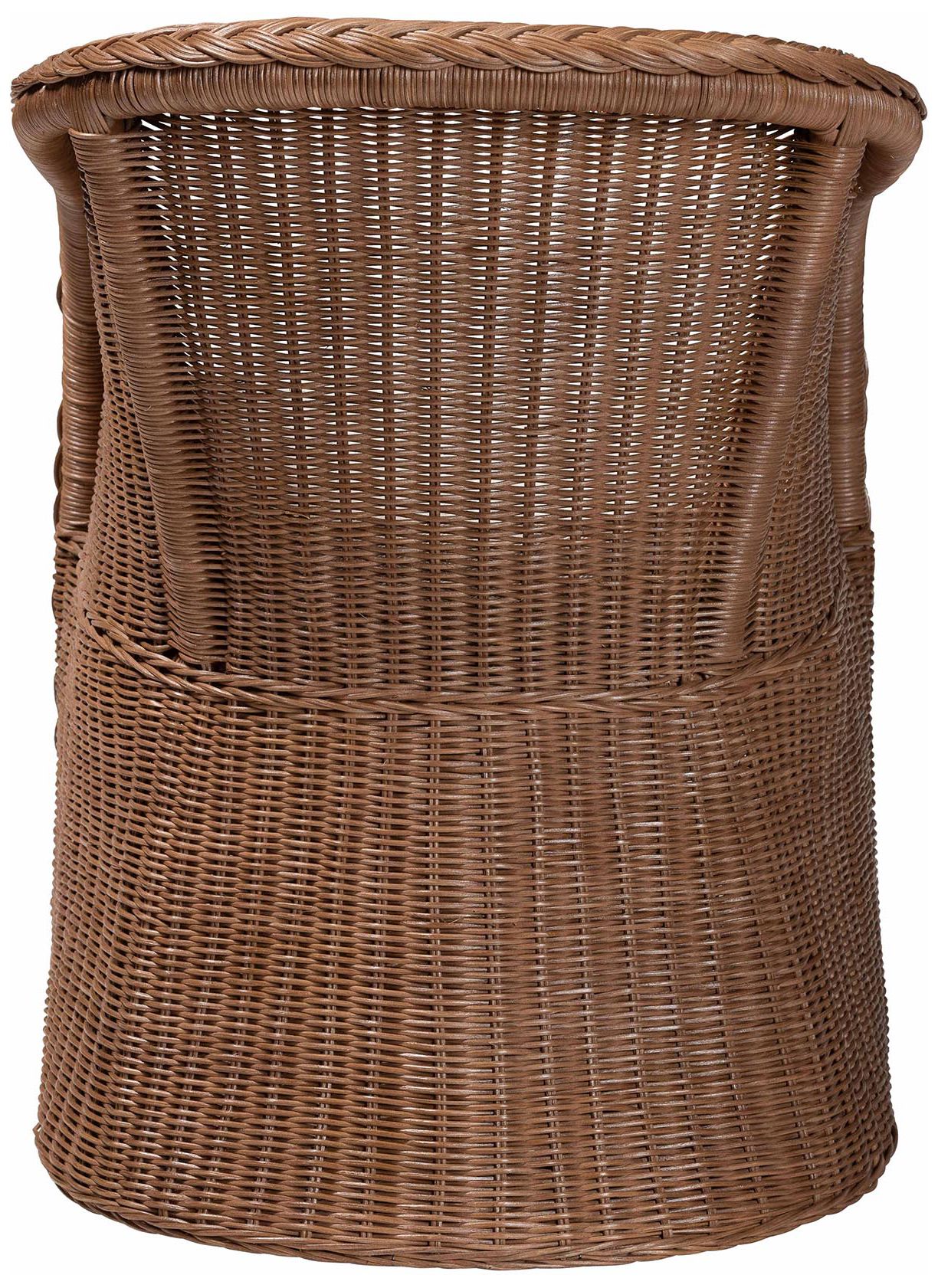 Image 5 bali & pari Memphis Bohemian Peanut Brown Braided Rattan Arm Chair more views