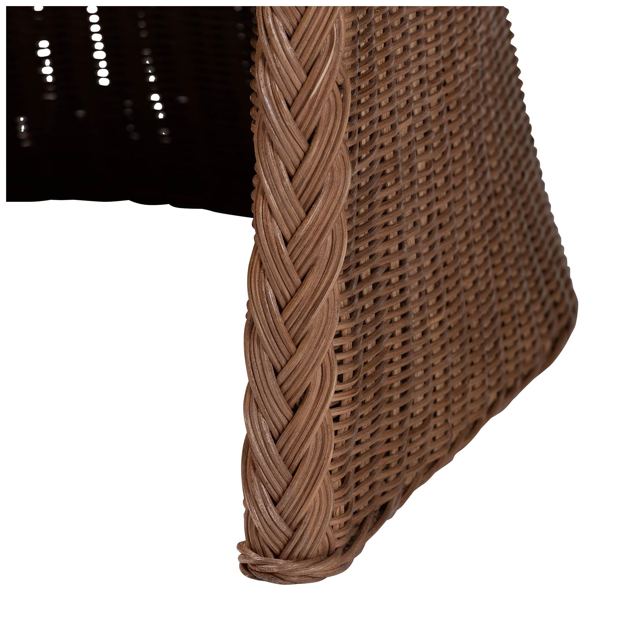 Image 6 bali & pari Memphis Bohemian Peanut Brown Braided Rattan Arm Chair more views