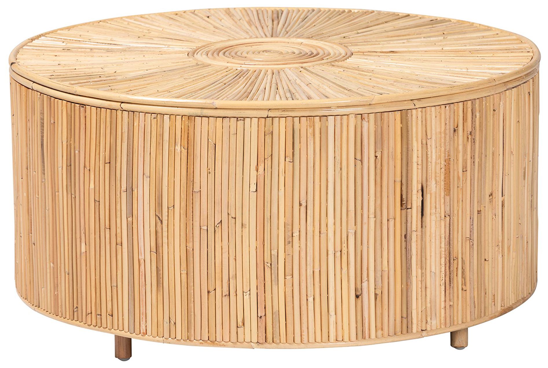 Image 2 bali & pari Miami Bohemian Light Honey Rattan Coffee Table
