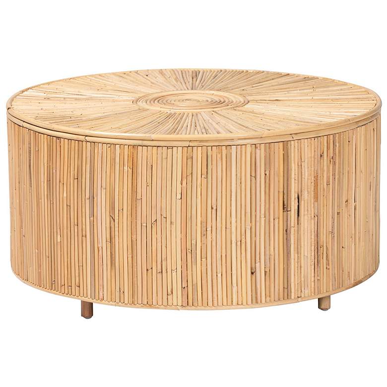 Image 1 bali & pari Miami Bohemian Light Honey Rattan Coffee Table
