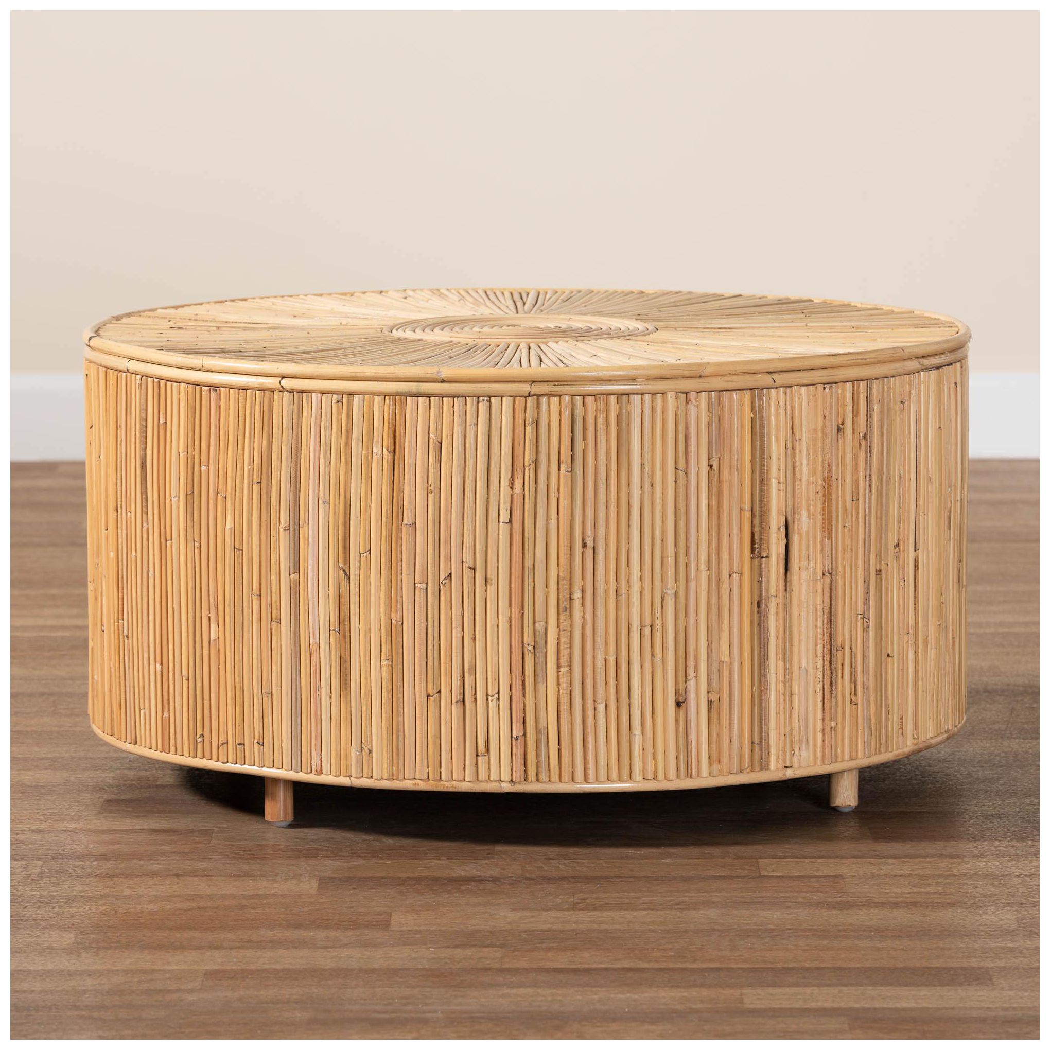 Image 6 bali & pari Miami Bohemian Light Honey Rattan Coffee Table more views