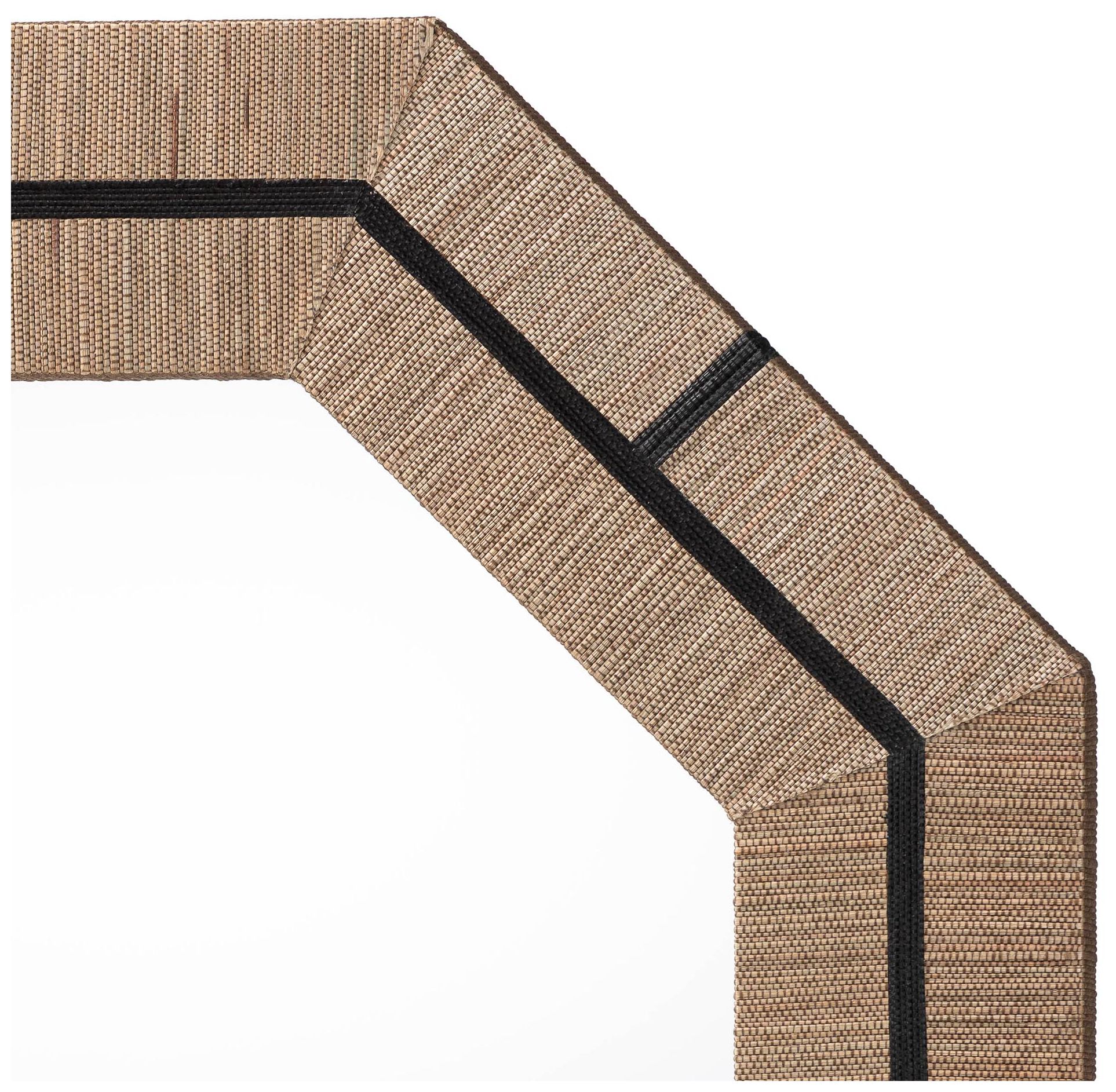 Thumbnail4 of bali & pari Mirai Bohemian Woven Grasscloth Octagon Accent Mirror more views