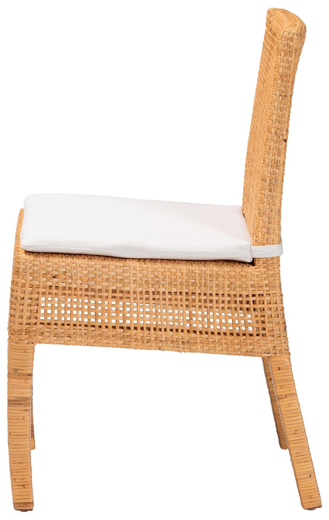 Image 4 bali & pari Morris Bohemian Light Honey Rattan Dining Chair more views