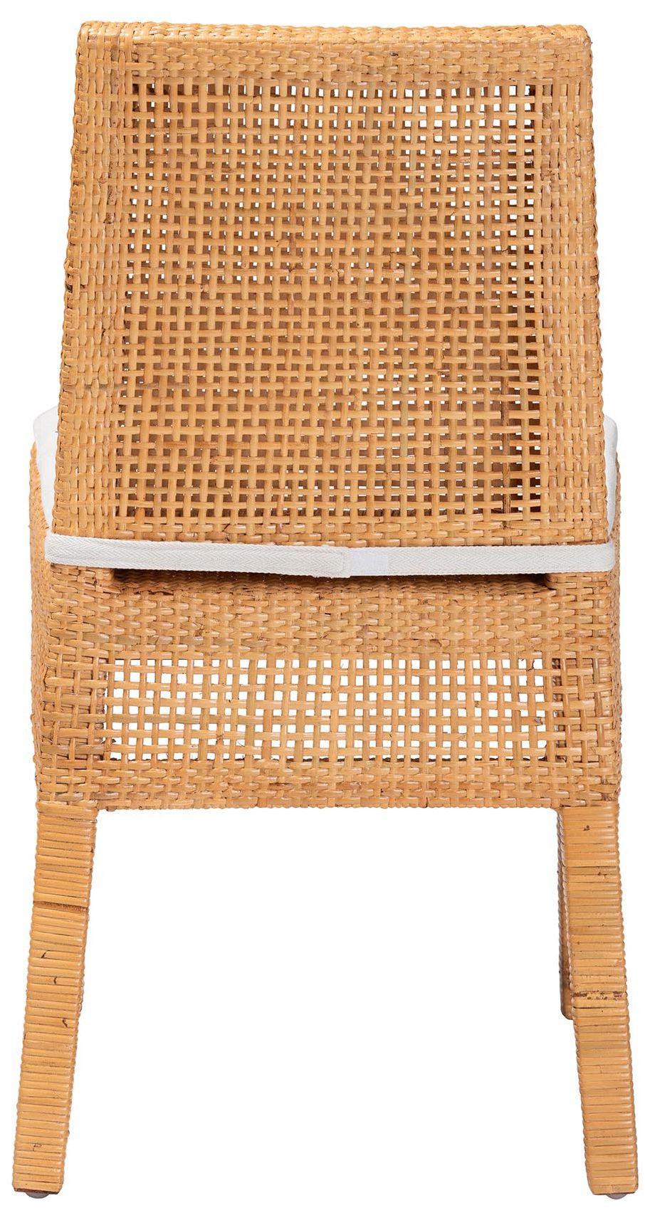 Image 5 bali & pari Morris Bohemian Light Honey Rattan Dining Chair more views