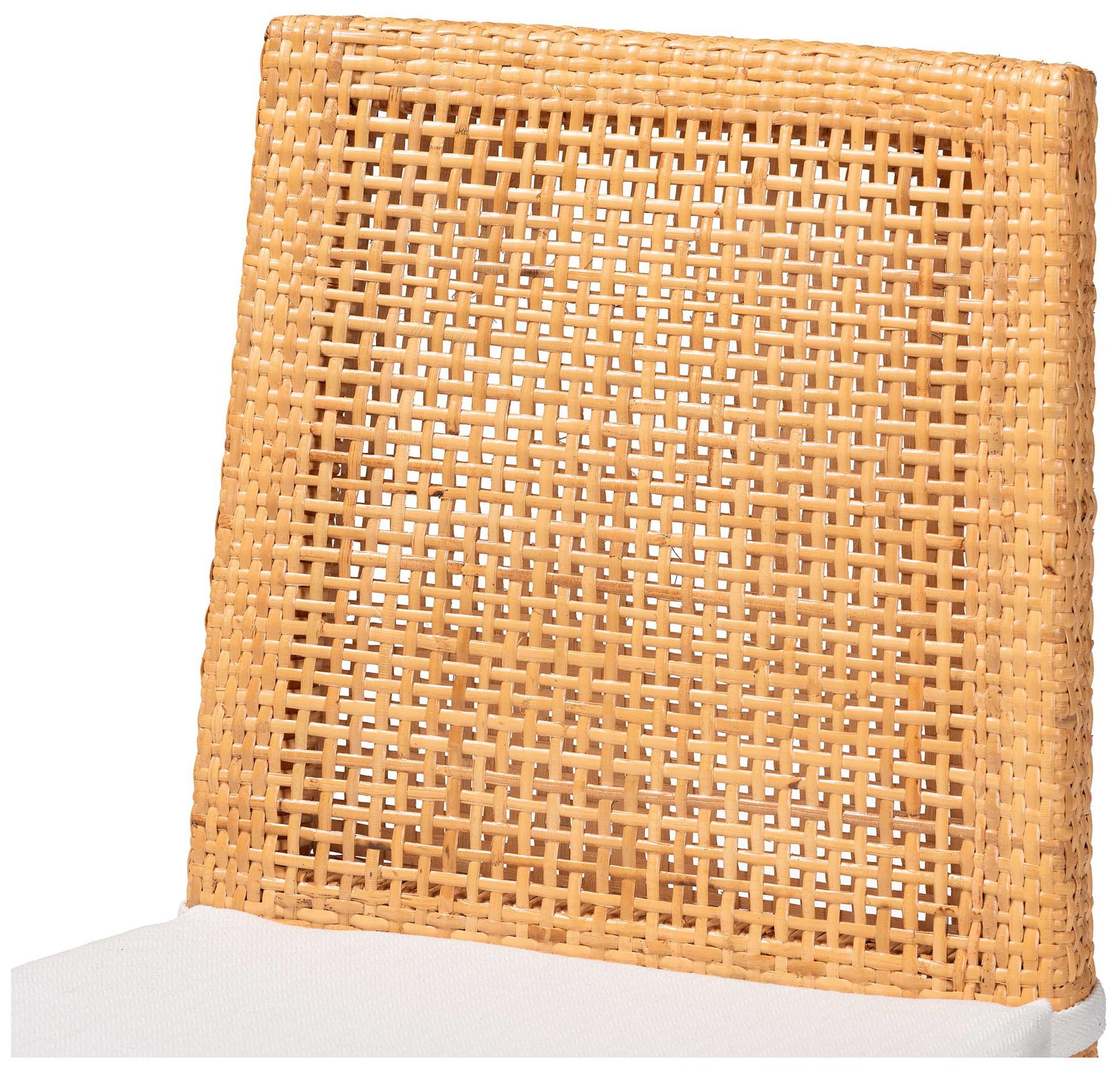 Image 6 bali & pari Morris Bohemian Light Honey Rattan Dining Chair more views