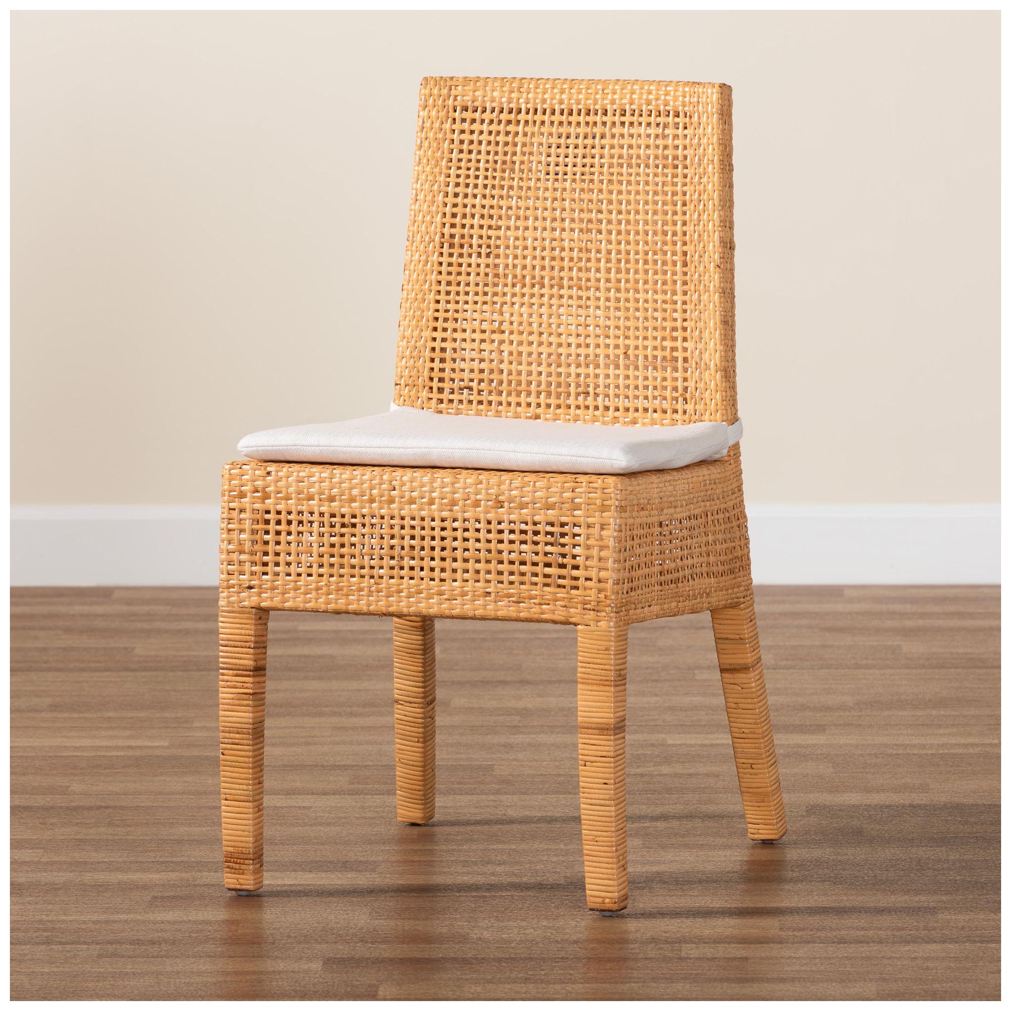 bali & pari Morris Bohemian Light Honey Rattan Dining Chair