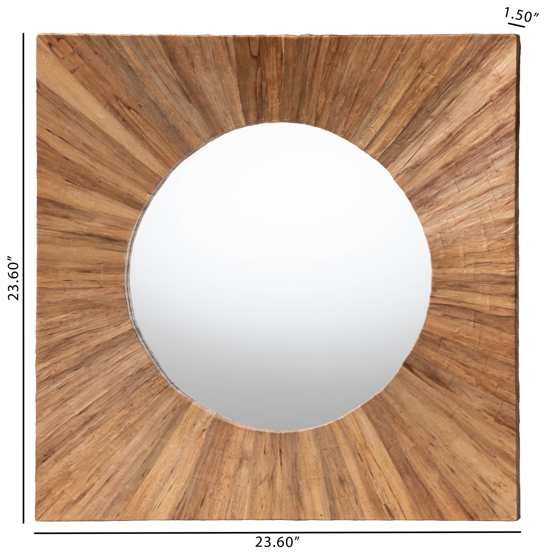 bali & pari Mosa Bohemian Pealed Grasscloth Accent Mirror