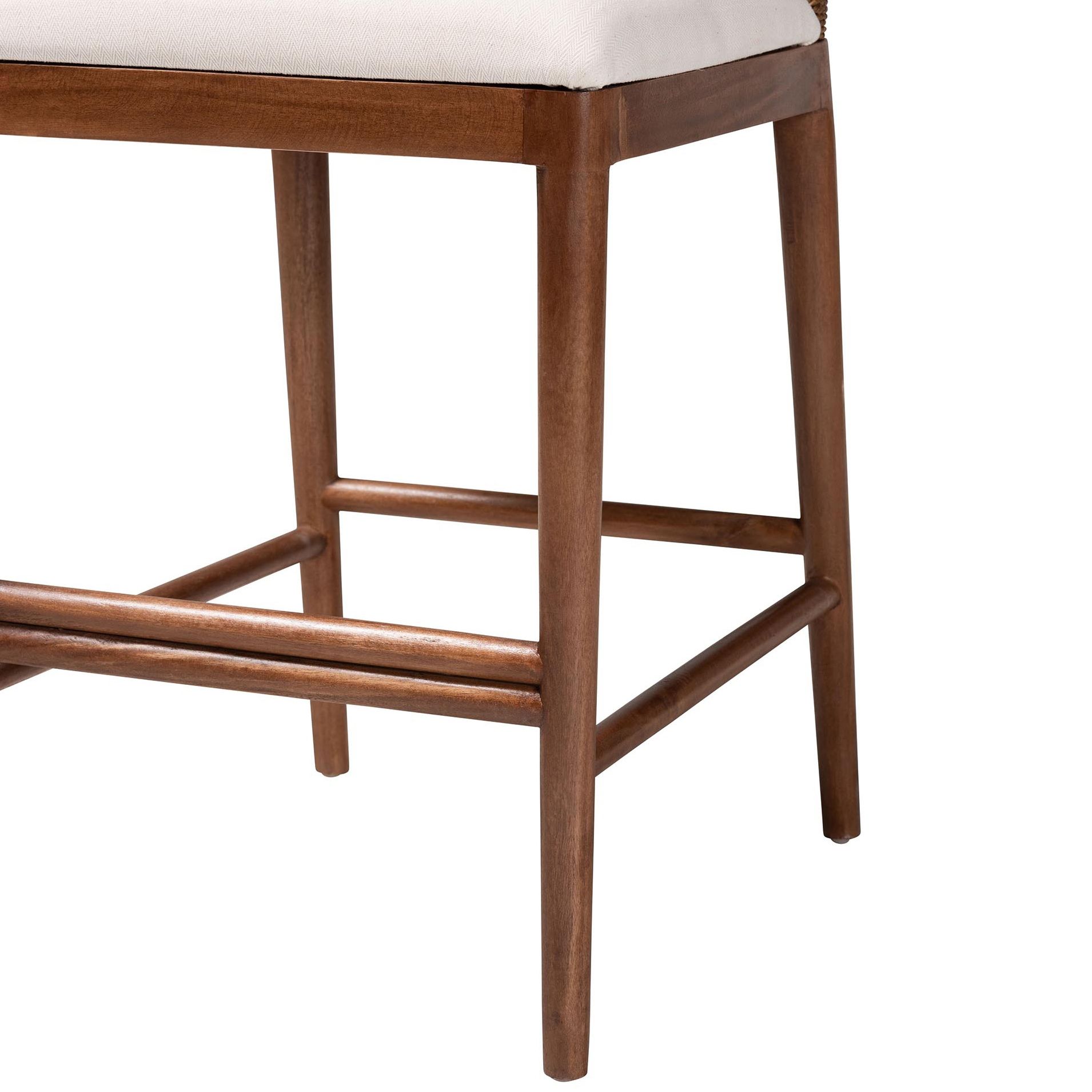 Image 4 bali & pari Nadim Seagrass and Acacia Wood Counter Stool more views