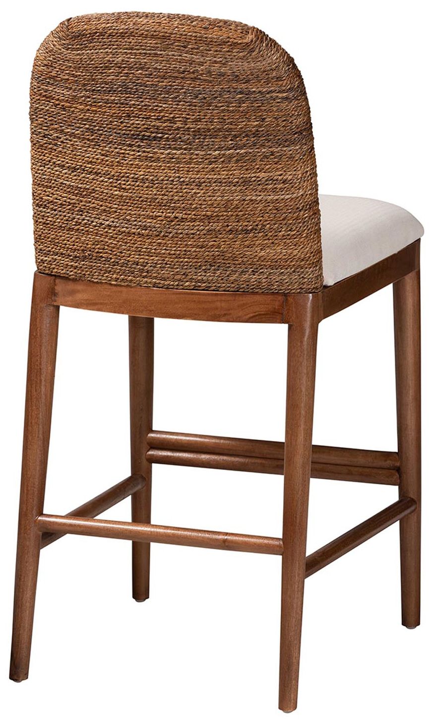 Image 6 bali & pari Nadim Seagrass and Acacia Wood Counter Stool more views
