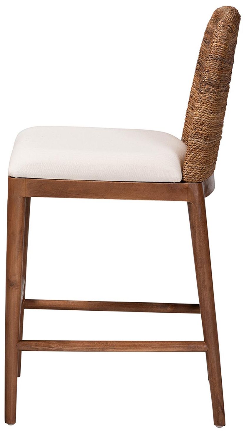 Image 7 bali & pari Nadim Seagrass and Acacia Wood Counter Stool more views
