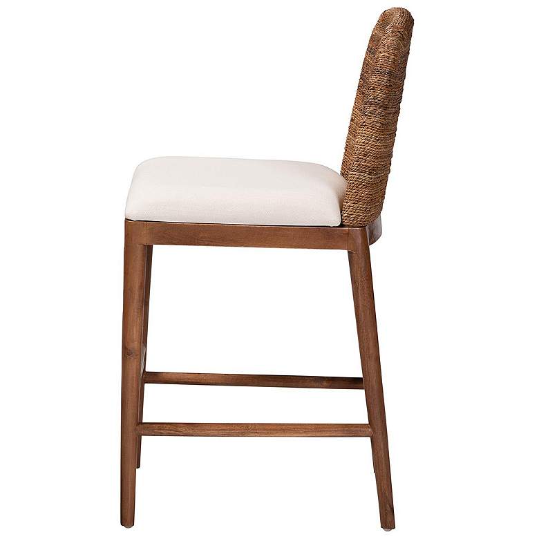 Image 7 bali & pari Nadim Seagrass and Acacia Wood Counter Stool more views