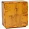 bali & pari Netra Modern Natural Real Burl Wood Storage Cabinet