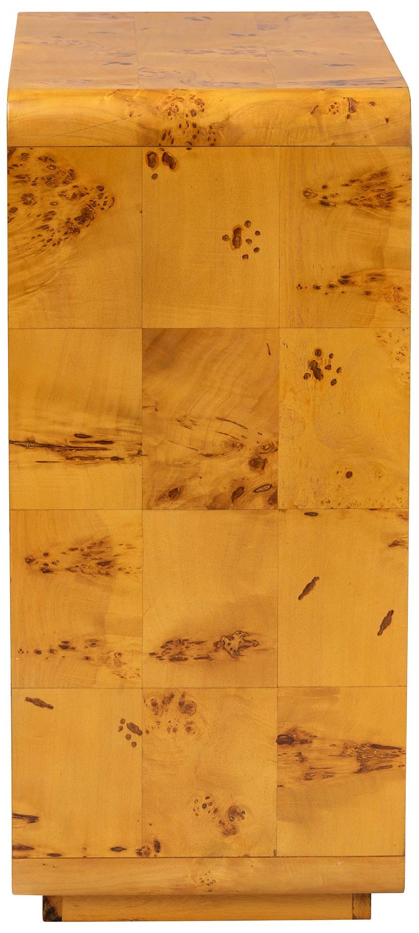 Image 5 bali & pari Netra Modern Natural Real Burl Wood Storage Cabinet more views