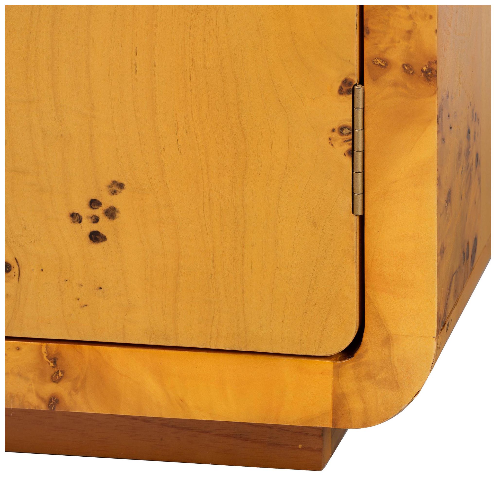 bali &amp; pari Netra Modern Natural Real Burl Wood Storage Cabinet