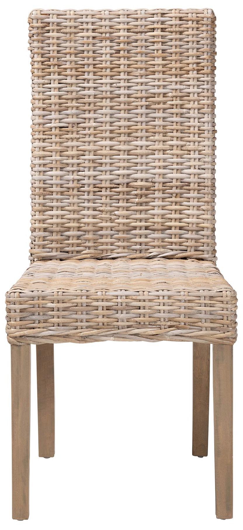 Image 3 bali & pari Nevina Bohemian Grey Kubu Rattan and Mango Wood Dining Chai more views